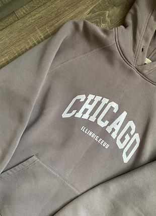 Жіноче худі chicago illinois, ee.uu. сіре