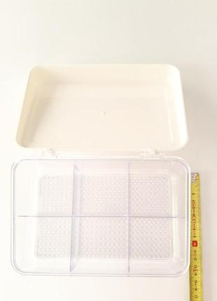 Пластиковый органайзер с секциями для хранения бижутерии и мелочей6 фото