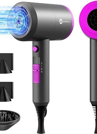 Потужний професійний фен slopehill hair dryer 1902 1800 вт 2 з насадками-концентраторами й 1 дифузором