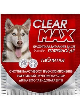 Антигельмінтний засіб кліармакс для собак табл. №1 (1г) тм o.l.kar