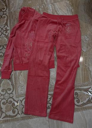 Спортивний костюм жіночий juicy couture велюровий рожевий sm