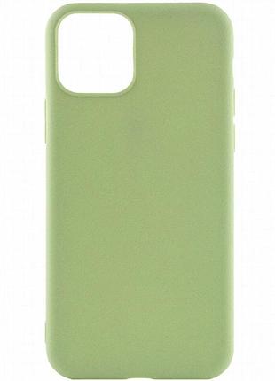 Силиконовый чехол candy для apple iphone 14 (6.1") фисташковый