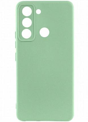 Чехол silicone cover lakshmi full camera (aaa) для tecno spark 8c мятный / mint