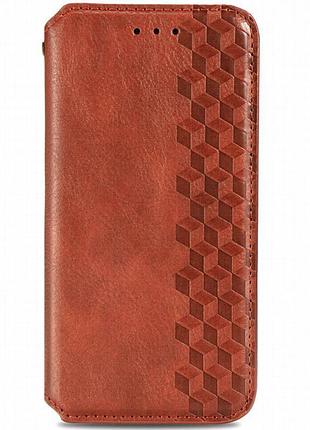 Кожаный чехол-книжка getman cubic (pu) для samsung galaxy a53 5g красный