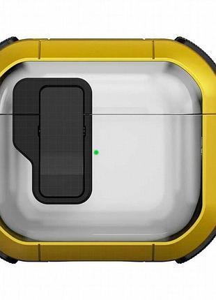 Футляр противоударный locking button для наушников airpods pro yellow