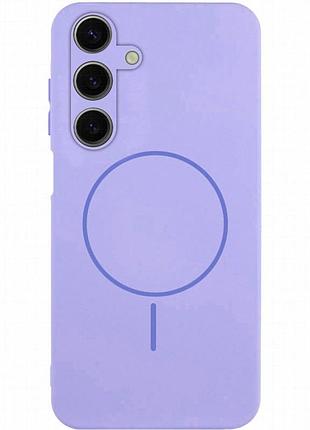 Чехол silicone cover lakshmi full camera (aa) with magnetic fit для samsung galaxy a27 сиреневый / dasheen