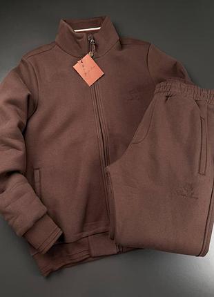Костюм спортивний зимовий коричневый loro piana brown! спортивный костюм зимний на флисе loro piana! размеры s-2xl!