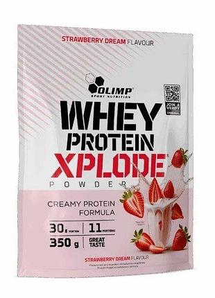 Сывороточный протеин olimp sport nutrition whey protein xplode, 350 грамм - клубника