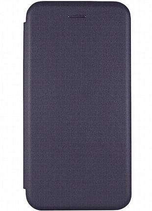Кожаный чехол-книжка classy для samsung galaxy a14 4g/5g темно-синий