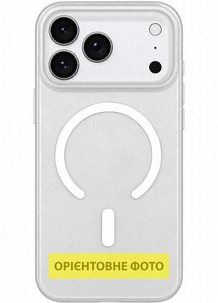 Чехол pc matte color with magnetic fit для apple iphone 15 pro max (6.7") white