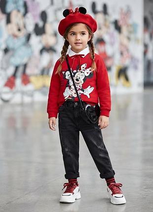 ​🔴❤️✨ дитячий світшот h&m disney мінні та фігаро, 3-4 роки (104 см) ✨❤️🔴