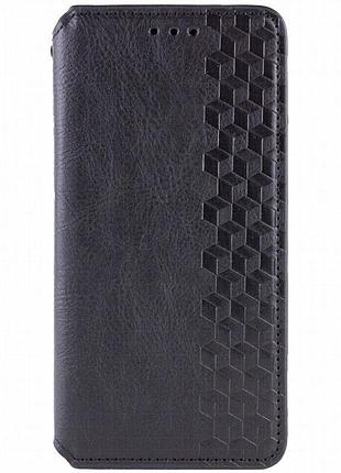 Кожаный чехол-книжка getman cubic (pu) для oppo a58 4g черный