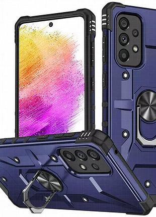 Ударопрочный чехол pathfinder ring для samsung galaxy a13 4g / a23 4g / m13 4g / m23 5g / a04s синий / navy
