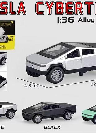 Металева іграшкова машинка tesla cybertruck, колекційна модель для дітей