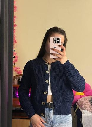 В'язаний кардиган m&s collection твідового ефекту на ґудзиках (розмір s)