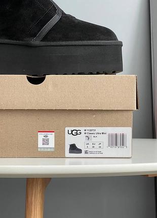 Уггі ugg neumel platform zip slipper black 3