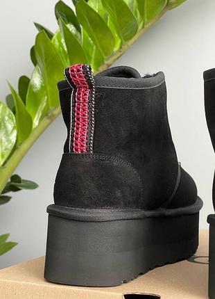 Уггі ugg neumel platform zip slipper black 8
