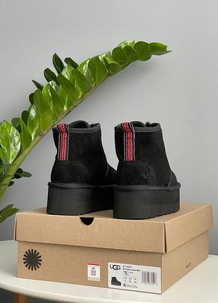 Уггі ugg neumel platform zip slipper black 2