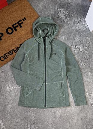 Кофта жіноча the north face флісова з капюшоном, розмір s, зелена