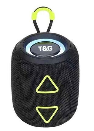 Портативная колонка bluetooth tg655 с rgb подсветкой, speakerphone, радио, black тм tg