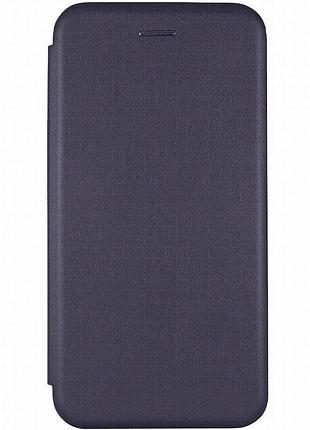 Кожаный чехол-книжка classy для oppo a38 / a18 темно-синий