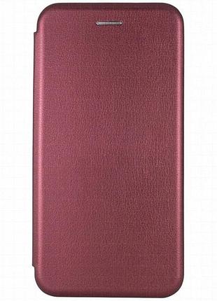 Кожаный чехол-книжка classy для samsung galaxy a10 (a105f) бордовый