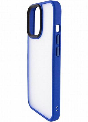 Tpu+pc чехол metal buttons для apple iphone 12 pro / 12 (6.1") голубой / light blue