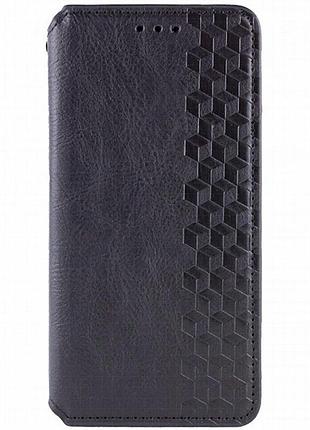 Кожаный чехол-книжка getman cubic (pu) для apple iphone x / xs (5.8") черный