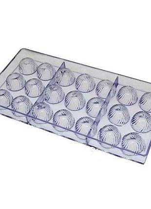Форма для шоколаду акрил bubbles 21шт/л 16,5х33см r92207-33 тм stenson