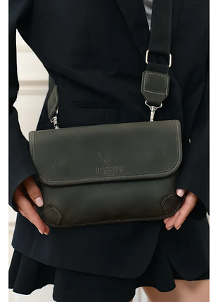 Женская кожаная сумка кроссбоди 25×17 см ls-51