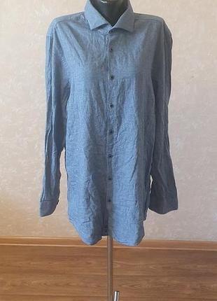 Брендова чоловіча сорочка roy robson slim fit, р. m/l (100% бавовна)