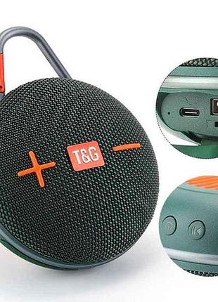 Портативная колонка bluetooth tg648, с функцией speakerphone, радио, green тм tg
