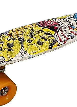 Скейтборд лонгборд б/у penny board art joker signa