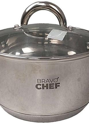 Кастрюля ковш б/у bravo chef 20 см 3.6 л (bc-2001-20)