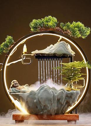 Подставка для благовоний backflow с led-подсветкой беззаботность лебедь жидкий дым декоративный фонтан для комнаты
