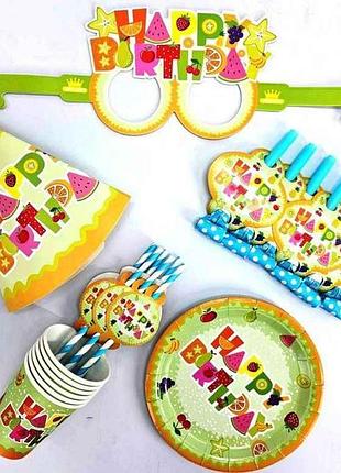 Праздничный набор нарру birhday фрукты #309, 36 единиц арт.871309 тм pelican