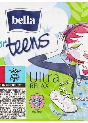 Прокладки гігієнічні 10 шт.4 к.(ultra relax extra soft deo green tea) тм bella