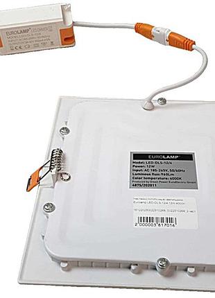 Настінно-стельовий світильник б/у eurolamp led-dls-12/4 12 w 4000 k