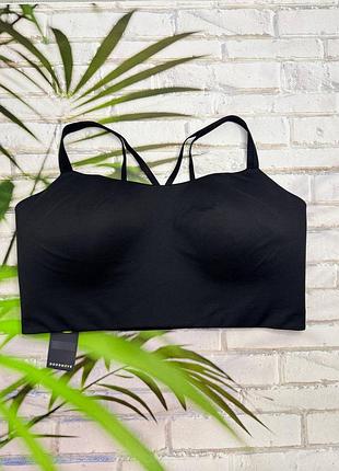 Спортивный топ черный без косточек m&amp;s 💞