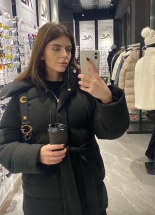 Жіноча зимова куртка less brand чорна