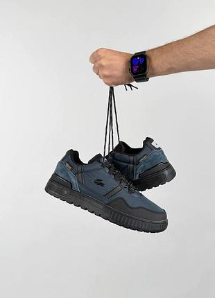 Чоловічі кросівки lacoste t-clip winter gtx navy black 3