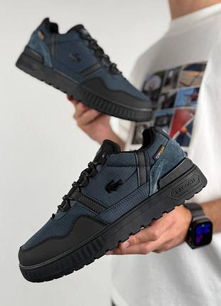 Чоловічі кросівки lacoste t-clip winter gtx navy black 4