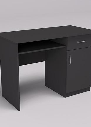 Письменный стол континент сп-1 №10 дуб конкордия 1100/550/760 современный для дома и офиса антрацит