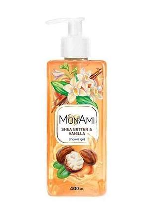 Гель для душу 400мл shea butter vanilla тм monami
