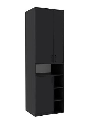 Шафа для одягу tetris т-3 антрацит 650/520/2100 мм, модульна система для дитячої, дсп