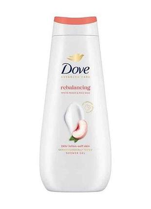 Гель для душа 400мл белый персик и рисовое молочко тм dove