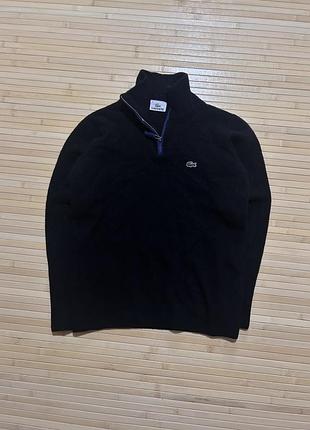 Кофта чоловіча lacoste 1/3 zip чорна