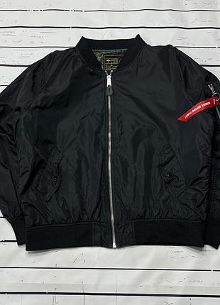 Куртка чоловіча alpha industries x mil tec бомбер двосторонній чорний xl