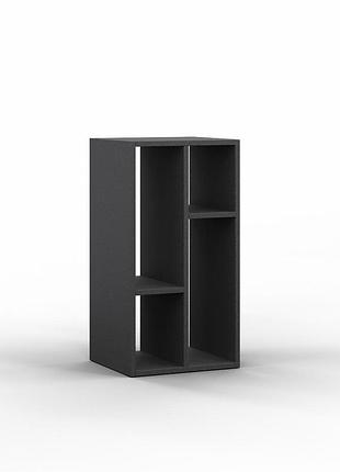 Полка навесная континент tetris т-11 антрацит 400/300/760 мм, для детской комнаты, дсп, система хранения