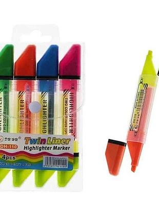 Маркер текстовый 4кол. арт.dh-110-4 тм leader